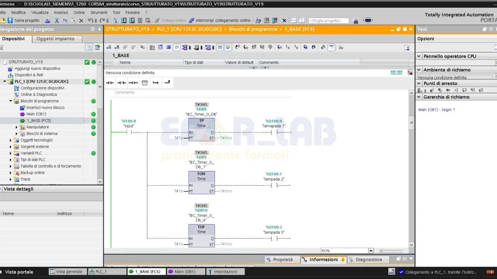 Linguaggio Ladder esempi